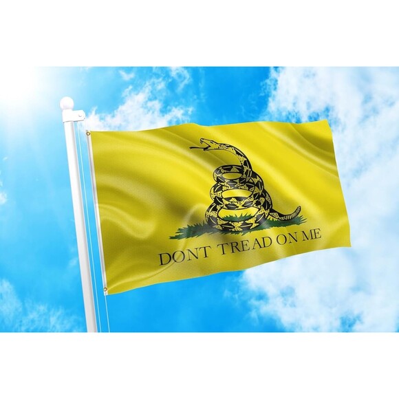 Don’t Tread On Me, Cap Distressed Gray Cotton Adjustable with Flag 3x5' New - Picture 3 of 9